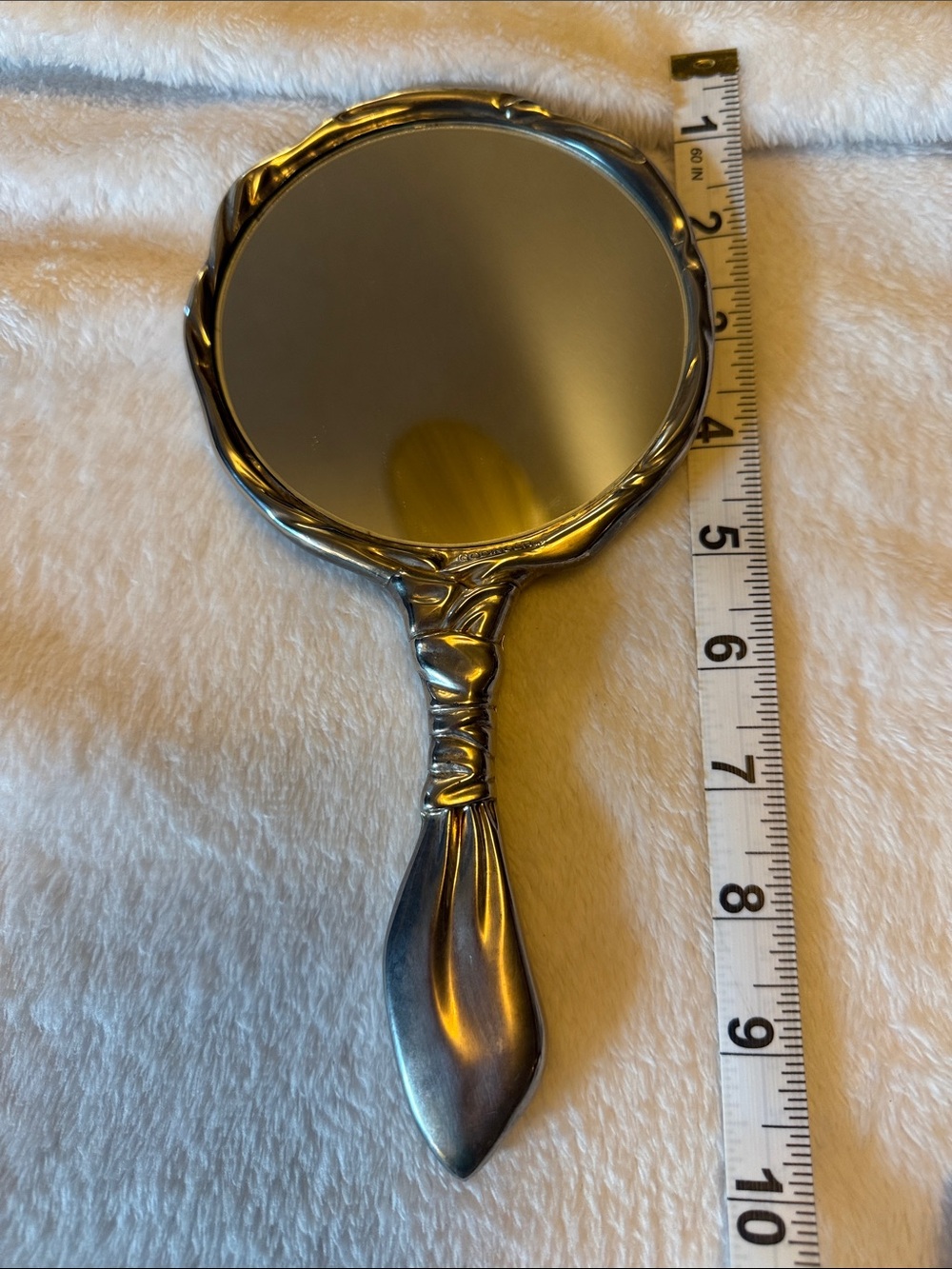 Godinger Polished Silver Plated Handheld Vanity Mirror
